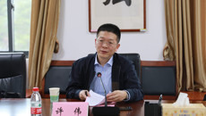 防城港市人民政府副市长许伟一行来我校考察交流