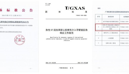 【喜讯】bat365在线官网平台第一附属医院牵头发布《急性ST段抬高型心肌梗死介入导管室应急响应工作规范》团体标准